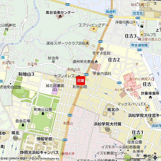 浜松北支店付近の地図
